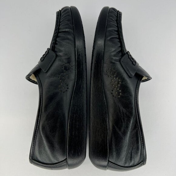 SAS Womens Black Penny Handsewn Leather Soft Teel Heel Slip-On Size 7 Loafers - Picture 6 of 8